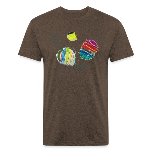 Three basketballs. - Men’s Fitted Poly/Cotton T-Shirt