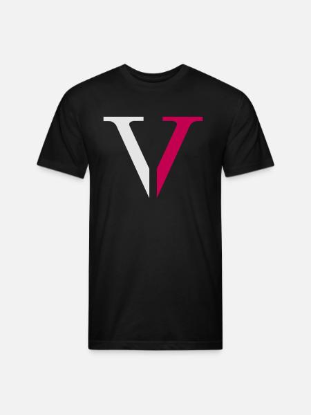 Low5ive "V" - Unisex Poly/Cotton T-Shirt - black