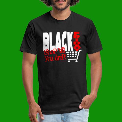 Black Friday Shopping Cart - Men’s Fitted Poly/Cotton T-Shirt
