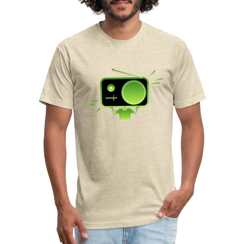 MusiqHead Green Ver 3 - Men’s Fitted Poly/Cotton T-Shirt
