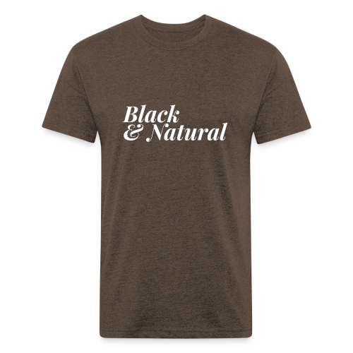 Black & Natural Women's - Men’s Fitted Poly/Cotton T-Shirt