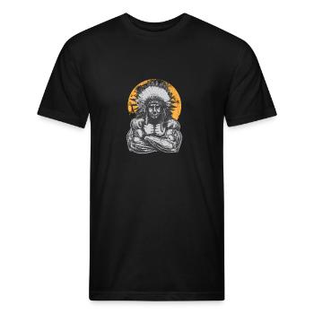 Muscle Indian Chief - Unisex Poly/Cotton T-Shirt - black - Front - Jose (178cm)