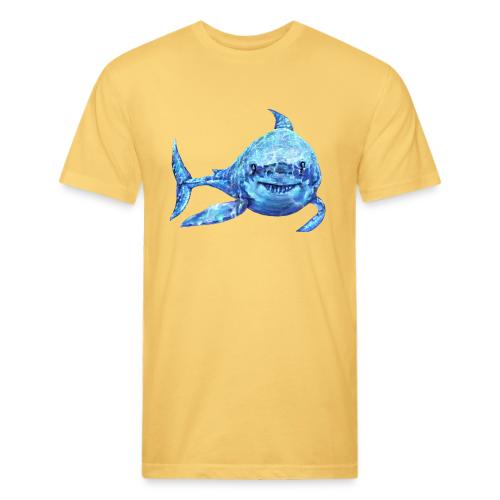 sharp shark - Men’s Fitted Poly/Cotton T-Shirt