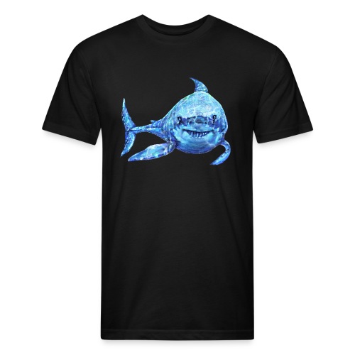 sharp shark - Men’s Fitted Poly/Cotton T-Shirt