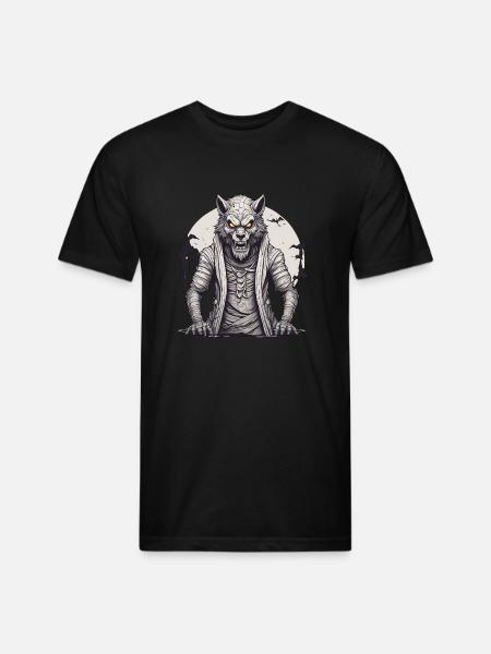 Halloween Werewolf - Unisex Poly/Cotton T-Shirt - black