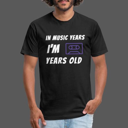 In Music Years I'm - Cassette - Men’s Fitted Poly/Cotton T-Shirt