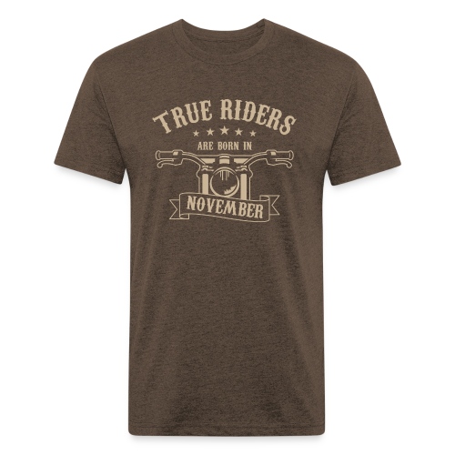 True Riders are born in November - Men’s Fitted Poly/Cotton T-Shirt