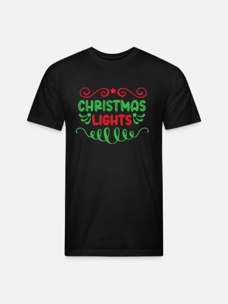 Christmas lights - Unisex Poly/Cotton T-Shirt - black