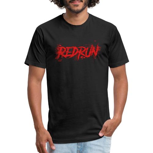 Redrun logo - Men’s Fitted Poly/Cotton T-Shirt