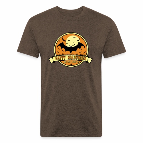 Can't Scare Me October Moonlit Spooky Vampire Bat. - Men’s Fitted Poly/Cotton T-Shirt