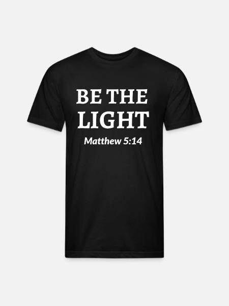 Be The Light Bible Verse - Christian Bible Quote - Unisex Poly/Cotton T-Shirt - black