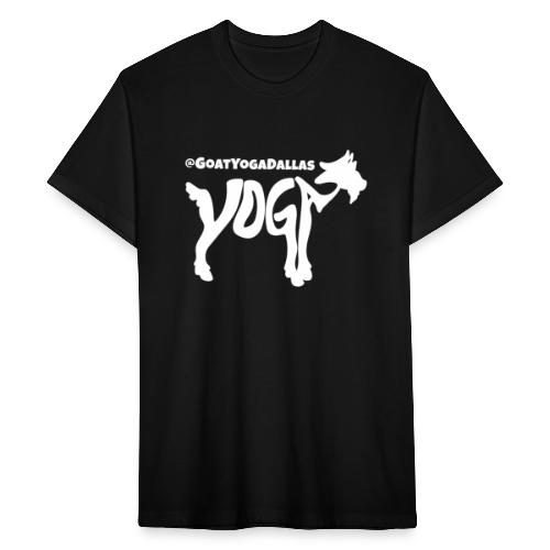 Goat Yoga Dallas White Logo - Fitted Cotton/Poly T-Shirt by Next Level