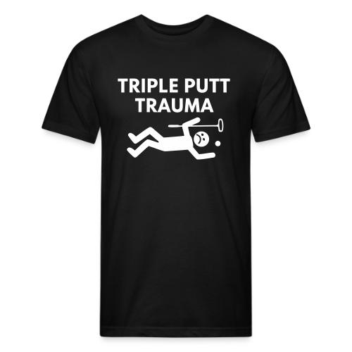 Triple Putt Trauma Funny Putter Quote - Unisex Poly/Cotton T-Shirt