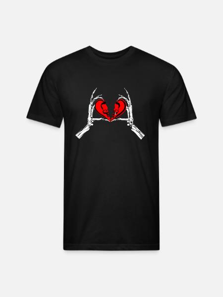 Broken heart - Unisex Poly/Cotton T-Shirt - black