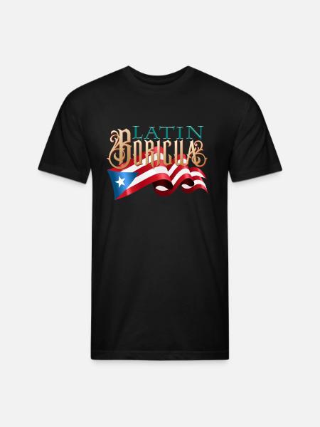 Latin Boricua Spanglish - Unisex Poly/Cotton T-Shirt - black