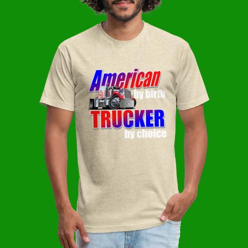 American Trucker - Men’s Fitted Poly/Cotton T-Shirt