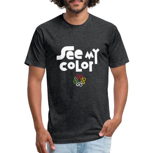 seemycolor print 01 - Men’s Fitted Poly/Cotton T-Shirt