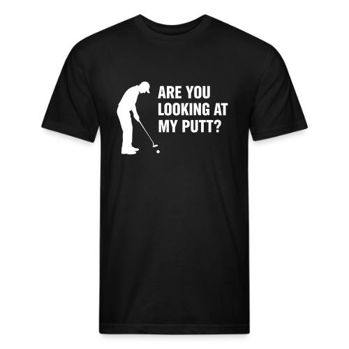 Golf Gift for Dad - Putt Harder Funny Graphic Tee - Unisex Poly/Cotton T-Shirt