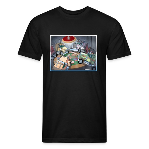 Brick Truck card game - Men’s Fitted Poly/Cotton T-Shirt