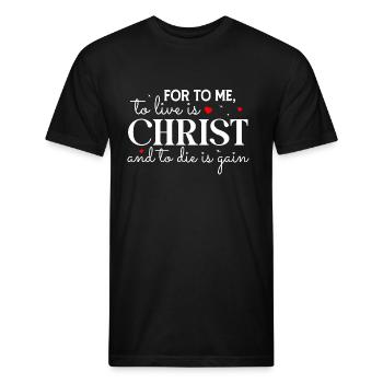 To live is Christ! - Unisex Poly/Cotton T-Shirt - black - Front - Jose (178cm)