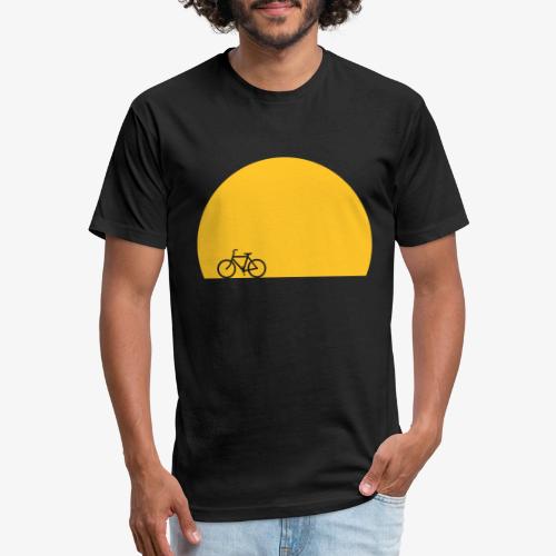 Sundown Bicycle - Men’s Fitted Poly/Cotton T-Shirt
