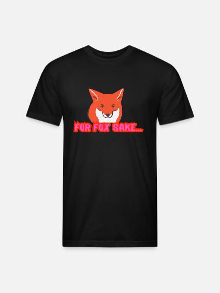 For Fox Sake - Unisex Poly/Cotton T-Shirt - black
