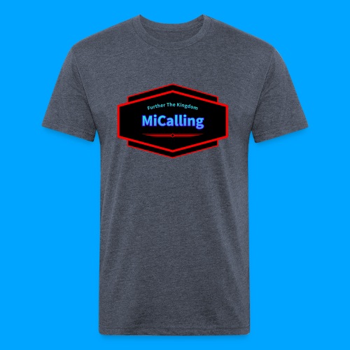 MiCalling Full Logo Product (With Black Inside) - Men’s Fitted Poly/Cotton T-Shirt
