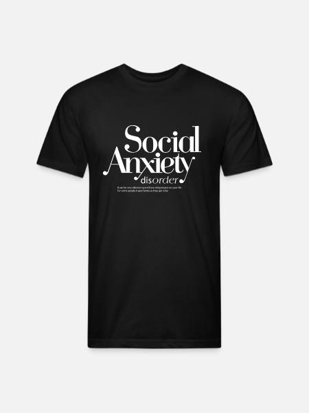 Social Anxiety - Unisex Poly/Cotton T-Shirt - black