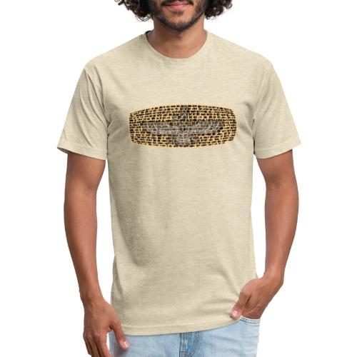 Cyrus Cylinder and Faravahar 2 - Fitted Cotton/Poly T-Shirt by Next Level