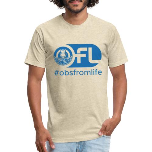 Observations from Life Logo with Hashtag - Men’s Fitted Poly/Cotton T-Shirt