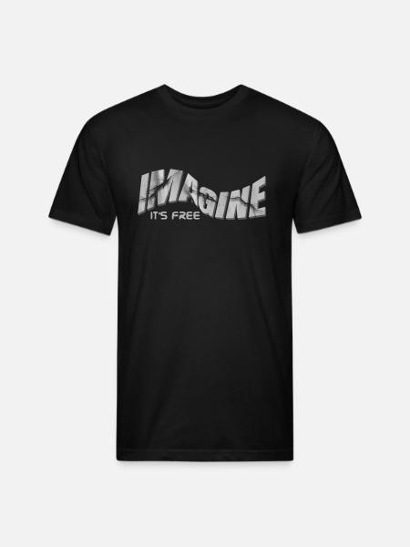 imagine - Unisex Poly/Cotton T-Shirt - black