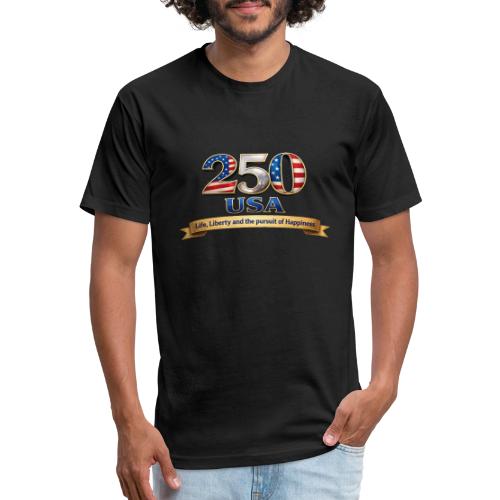 250 USA Liberty Banner - Unisex Poly/Cotton T-Shirt