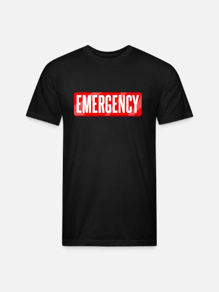 Emergency - Unisex Poly/Cotton T-Shirt - black