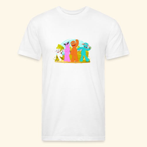 Fuzzy & Pals - Men’s Fitted Poly/Cotton T-Shirt