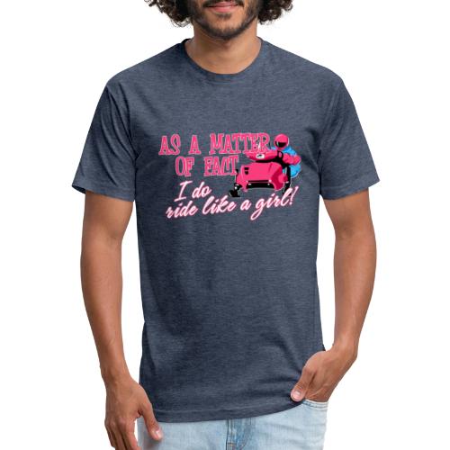 Ride Like a Girl - Men’s Fitted Poly/Cotton T-Shirt