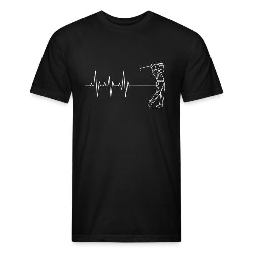 Golf Heartbeat EKG Minimalist Swing Art - Unisex Poly/Cotton T-Shirt