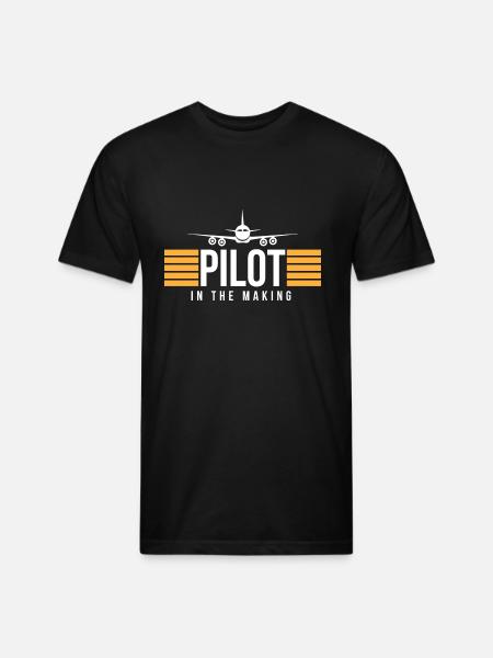 Pilot In The Making - Unisex Poly/Cotton T-Shirt - black