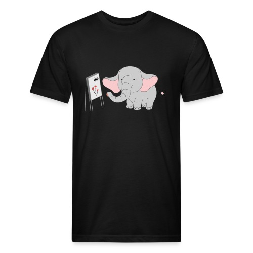 Thai baby elephant : Painting - Men’s Fitted Poly/Cotton T-Shirt