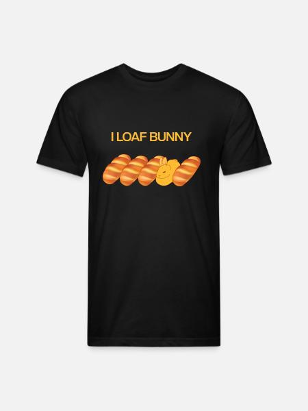 I Loaf Bunny - Unisex Poly/Cotton T-Shirt - black