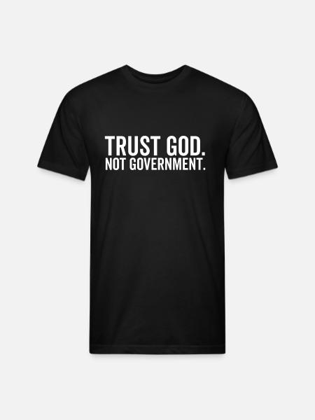 Trust God Not Government - Unisex Poly/Cotton T-Shirt - black