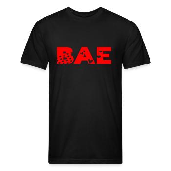 Bae Hearts New Boyfriend Girlfriend Slang - Unisex Poly/Cotton T-Shirt - black - Front - Jose (178cm)