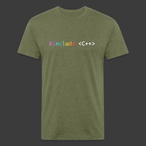 Rainbow Include C++ (Dark Background) - Men’s Fitted Poly/Cotton T-Shirt