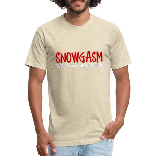 Snowgasm - Men’s Fitted Poly/Cotton T-Shirt