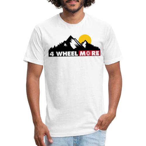 4 wheel More Logo - Men’s Fitted Poly/Cotton T-Shirt