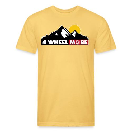 4 wheel More Logo - Men’s Fitted Poly/Cotton T-Shirt