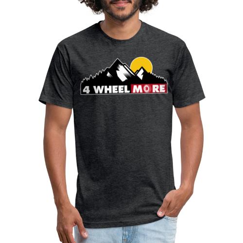 4 wheel More Logo - Men’s Fitted Poly/Cotton T-Shirt