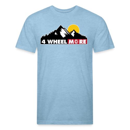 4 wheel More Logo - Men’s Fitted Poly/Cotton T-Shirt