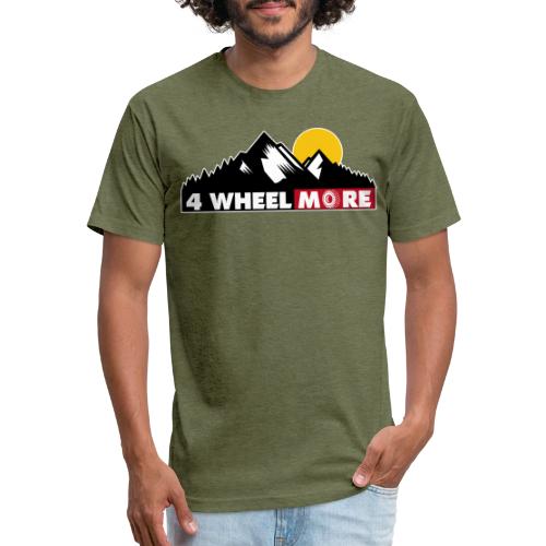 4 wheel More Logo - Men’s Fitted Poly/Cotton T-Shirt