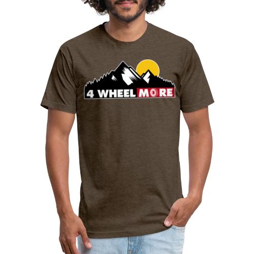 4 wheel More Logo - Men’s Fitted Poly/Cotton T-Shirt