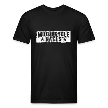 Motorcycle Races - Unisex Poly/Cotton T-Shirt - black - Front - Jose (178cm)